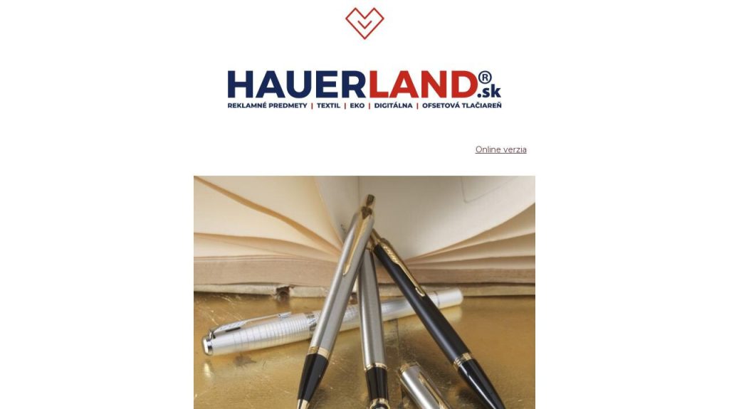 Elegantné perá na zlatej podložke