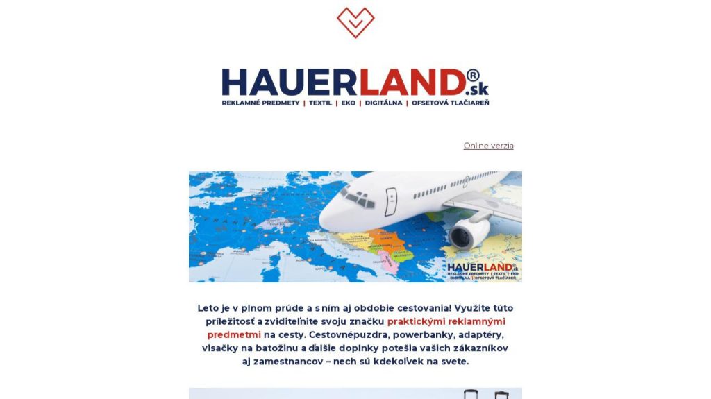 reklamné predmety na cestovanie