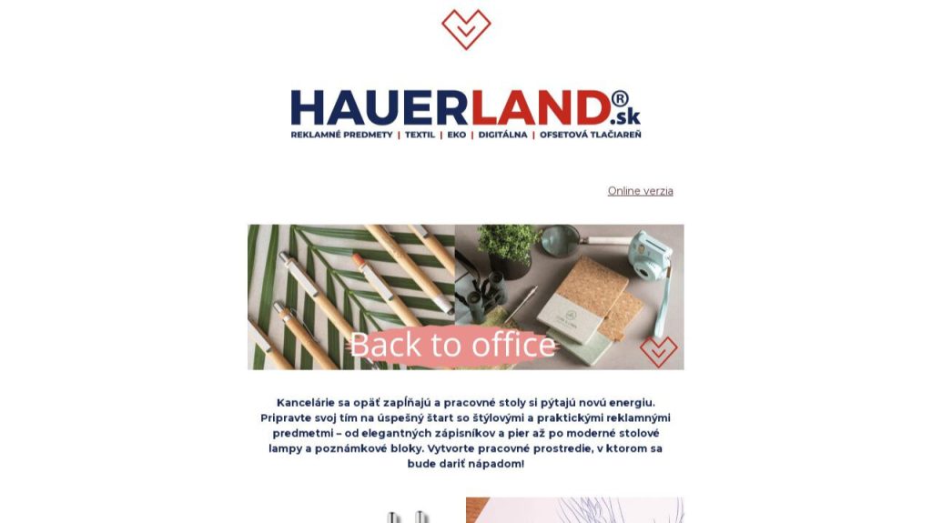 Reklamné predmety pre návrat do kancelárie.