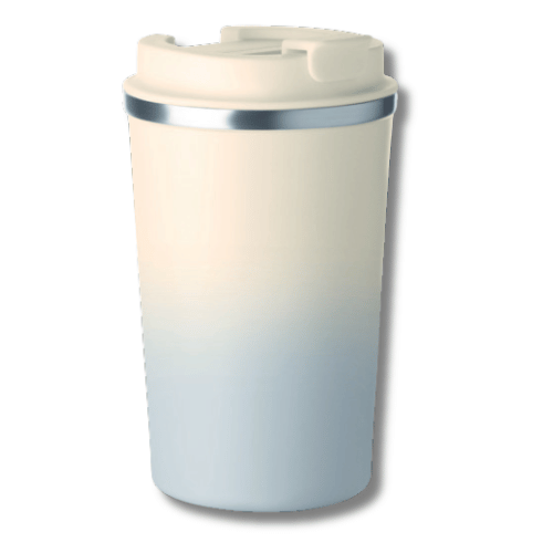 Biela a modrá termoska