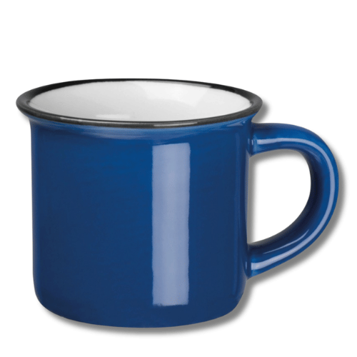 Modrý smaltovaný hrnček