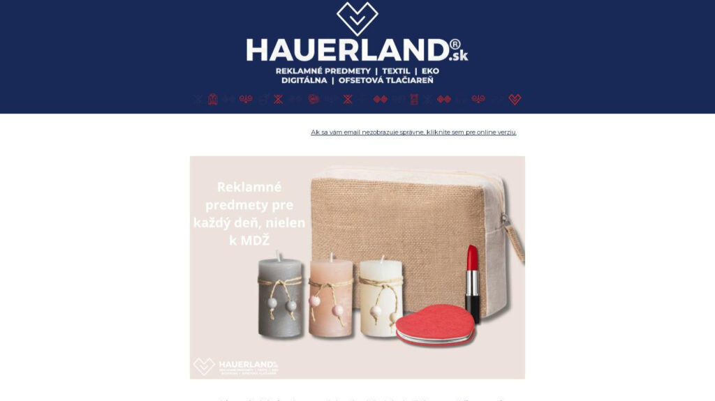 Reklamné predmety a kozmetická taška